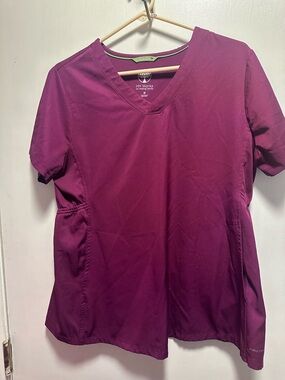 healing hands maternity scrub set color wine